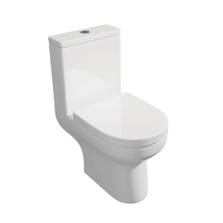 Kartell Kartell Bijou Close Coupled Modern WC Toilet Soft Close Seat Dual Flush White 