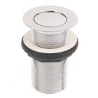 1 1/4" Chrome Unslotted Push Button Clicker Basin Waste