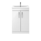 Nuie Athena Gloss White 600mm Floor Standing Vanity With Basin 1