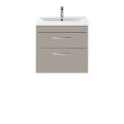 Nuie Athena Stone Grey 600mm Wall Hung Vanity With Basin 1
