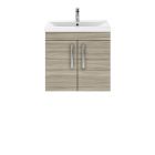 Nuie Athena Driftwood 600mm Wall Hung Cabinet & Basin 1