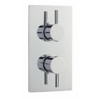 Nuie Twin Thermostatic Shower Valve With Diverter Chrome