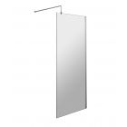 Nuie 800mm Wetroom Screen & Chrome Support Bar