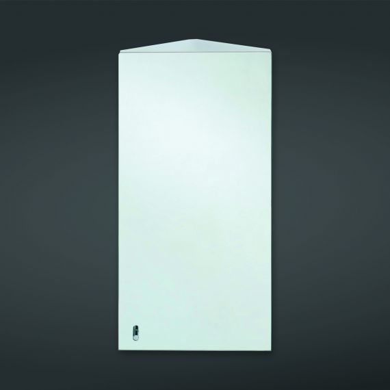 RAK-Riva Stainless Steel Single Corner Cabinet with Mirrored Door (H)650x(W)380x(D)280mm