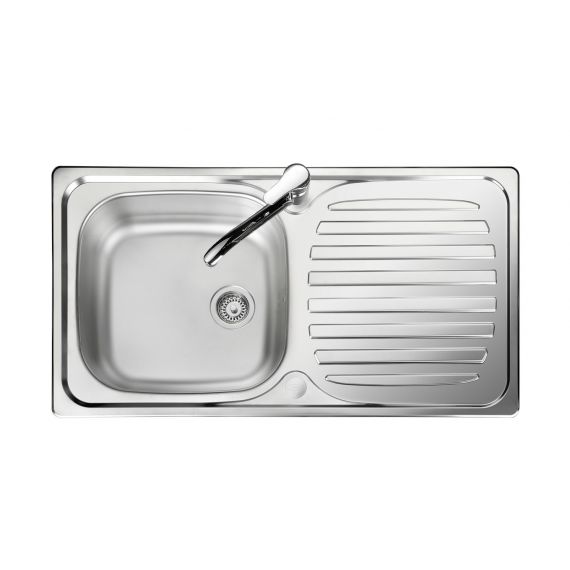 Linear Budget Stainless Steel Inset Sink 1 Bowl Satin 