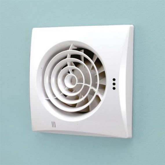 HIB Hush White Wall Mounted Extractor Fan with Timer 31500