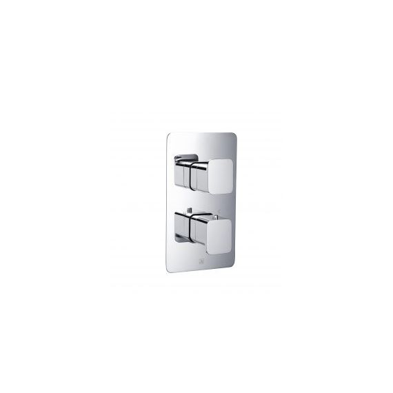 Just Taps HIX Thermostatic Concealed 2 Outlet Shower Valve Chrome 32671