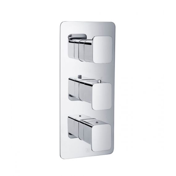 Just Taps HIX Thermostatic Concealed 2 Outlet Shower Valve Chrome 32690