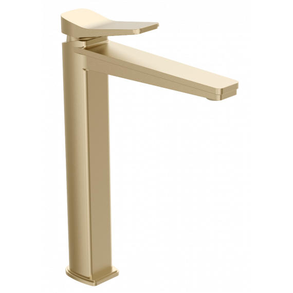 Just Taps HIX Single Lever Tall Basin Mixer Brushed Brass 33009BBR