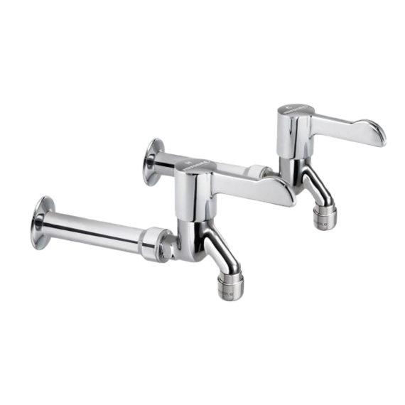 Pegler Healthcare Wall Mounted Extended Lever Bib Tap Pair