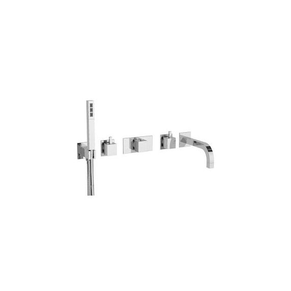 Athena Square Thermostatic 5 Hole Bath Shower Mixer 36572 By Just Tas