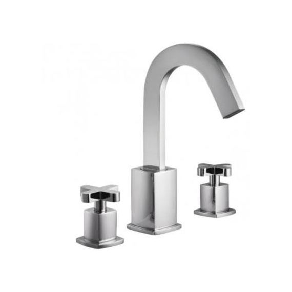JustTaps Antler 3 Hole Basin Mixer With Pop-up Waste Chrome 44191