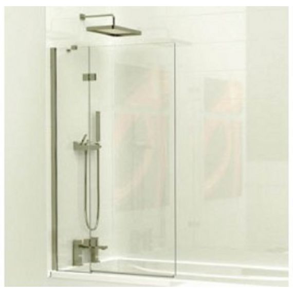 Kudos 2 Panel inward swinging bath screen 8mm (left hand) with towel rail