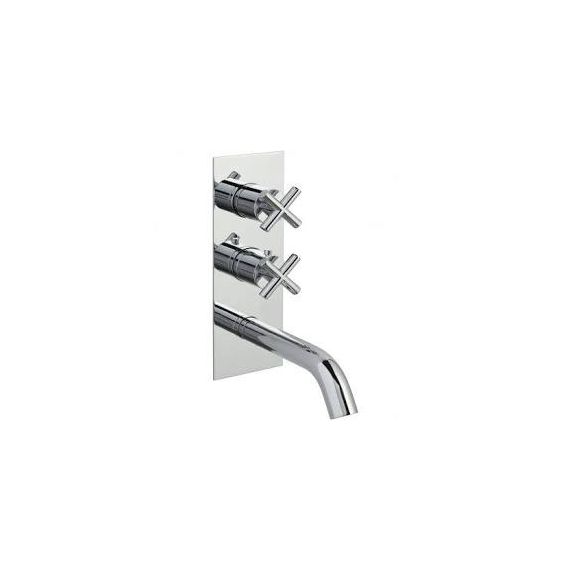 JustTaps Solex Thermostatic Concealed 2 Outlet Shower Valve With Spout 65865