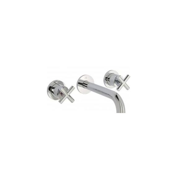 JustTaps Solex 3 Hole Wall Mounted Basin Mixer Chrome 66089A