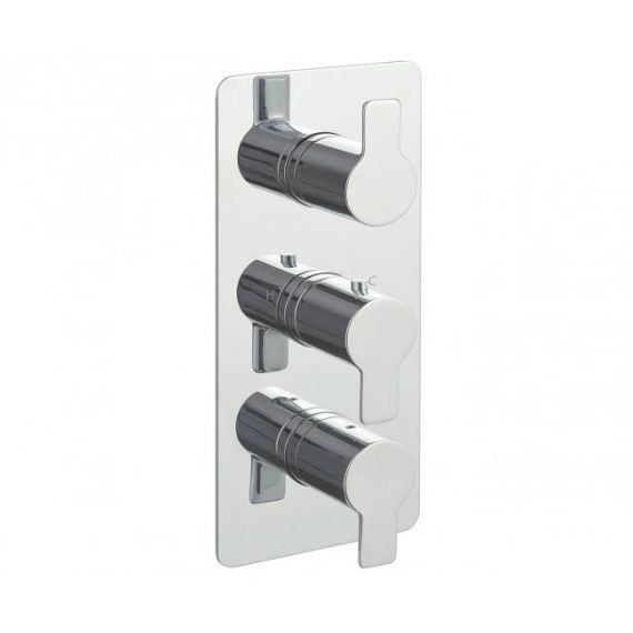 Just Taps Amore Thermostatic Concealed 2 Outlet Shower Valve Vertical 79690