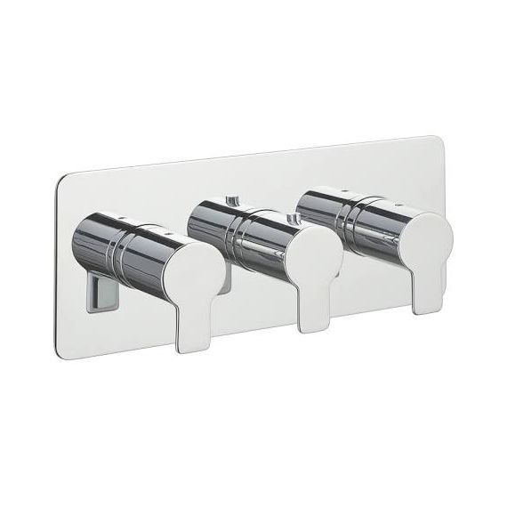 Just Taps Amore Thermostatic Concealed 2 Outlet Shower Valve Horizontal 79693