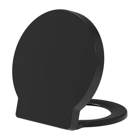 Euroshowers Special Round Black Soft Close Toilet Seat 
