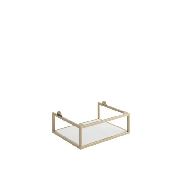 Scudo Ambience Brushed Brass Frame with White Shelf 60x48x20 AMBIENCE-BRASSFRAME-60X48X20