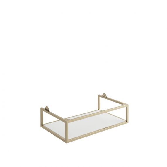 Scudo Ambience Brushed Brass Frame with White Shelf 80x48x20 AMBIENCE-BRASSFRAME-80X48X20