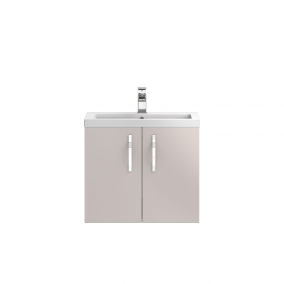 Hudson Reed Apollo Cashmere Wall Hung 600mm Cabinet & Basin