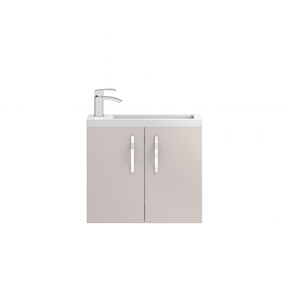 Hudson Reed Apollo Compact Cashmere Wall Hung 600mm Cabinet & Basin