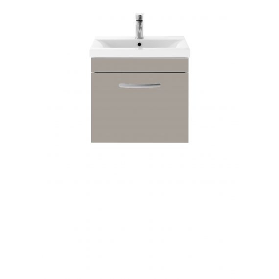 Nuie Athena Stone Grey 500mm Wall Hung Vanity With Basin 2