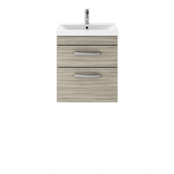 Nuie Athena Driftwood 500mm Wall Hung Vanity With Basin 2