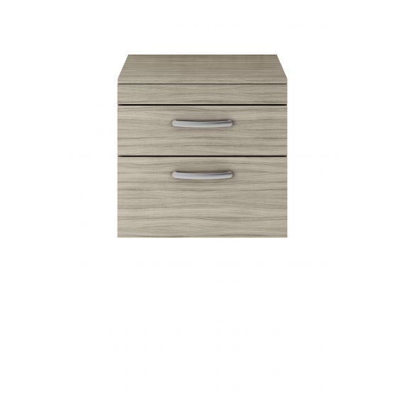 Nuie Athena Driftwood 600mm Wall Hung Vanity With Worktop