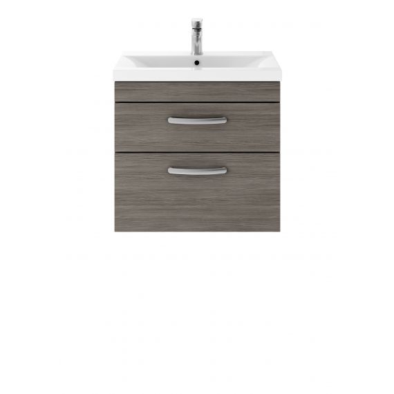 Nuie Athena Brown Grey Avola 600mm Wall Hung Vanity With Basin 1
