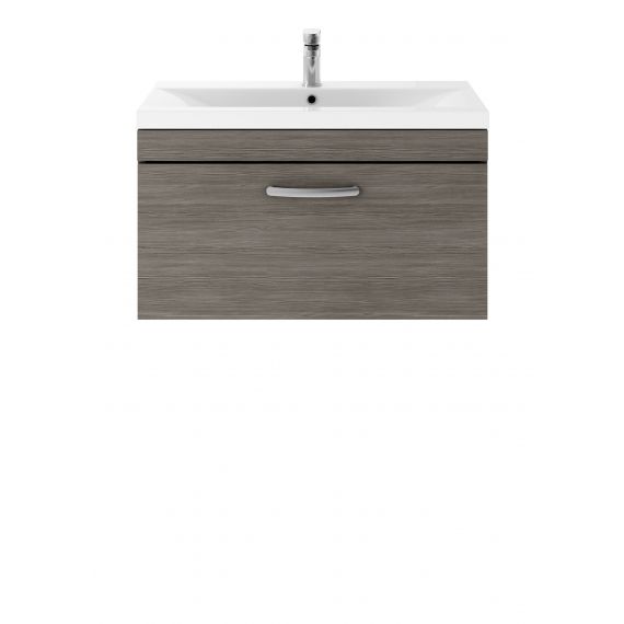 Nuie Athena Brown Grey Avola 800mm Wall Hung Vanity With Basin 2