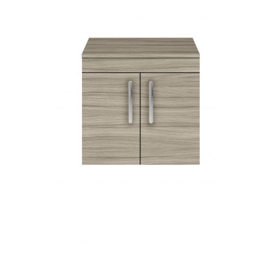 Nuie Athena Driftwood 600mm Wall Hung Cabinet & Worktop