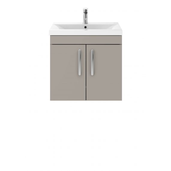 Nuie Athena Stone Grey 600mm Wall Hung Cabinet & Basin 3