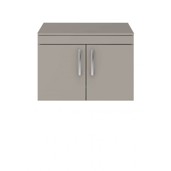 Nuie Athena Stone Grey 800mm Wall Hung Cabinet & Worktop