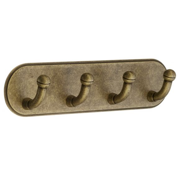 Smedbo Beslagsboden Antique Brass Quadruple Hook