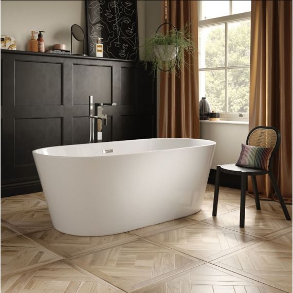 BC Designs Bletchley White 1600 X 700mm Freestanding Double Ended Bath