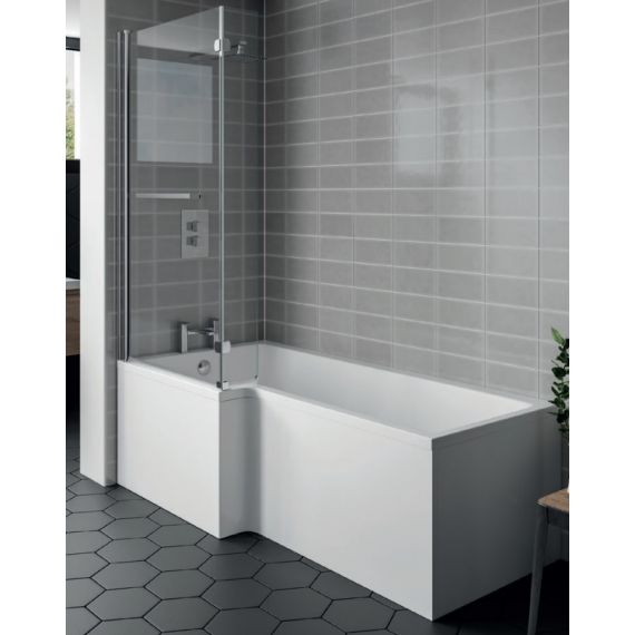 Kartell Elite 1700 x 850 L Shape Left Hand Square Shower Bath