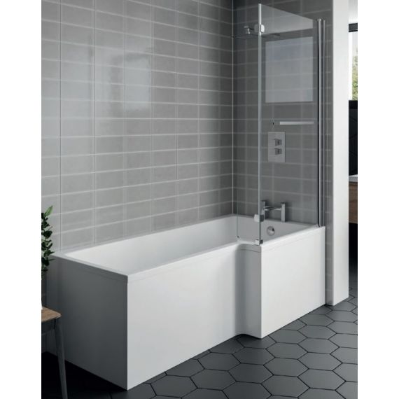 Kartell Elite 1800 x 850 L Shape Right Hand Square Shower Bath