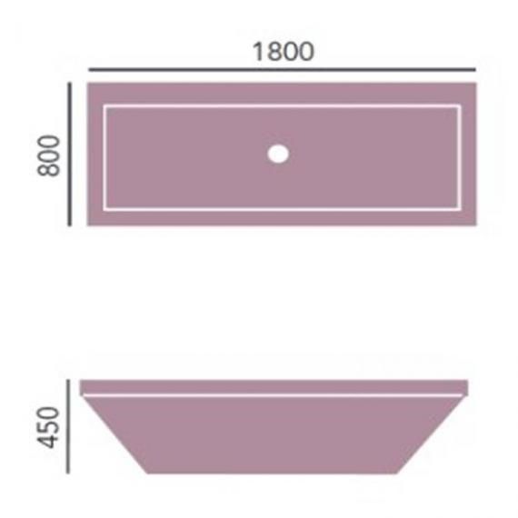 Heritage Blenheim Double Ended Bath with Solid Skin 1800x800mm