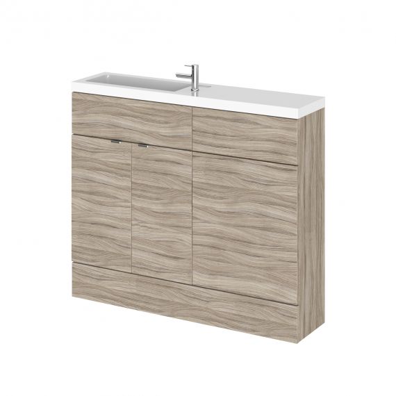 Hudson Reed Fusion Driftwood 1000mm Combination Vanity & WC Compact