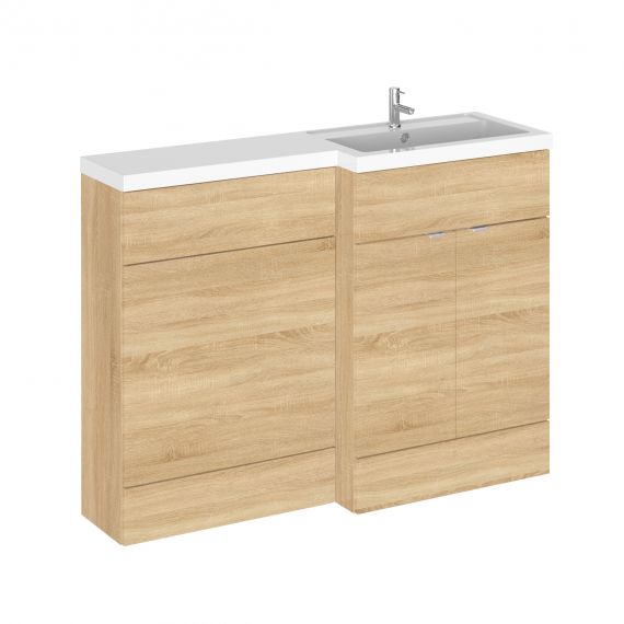 Hudson Reed Natural Oak 1200mm Right Hand Combination