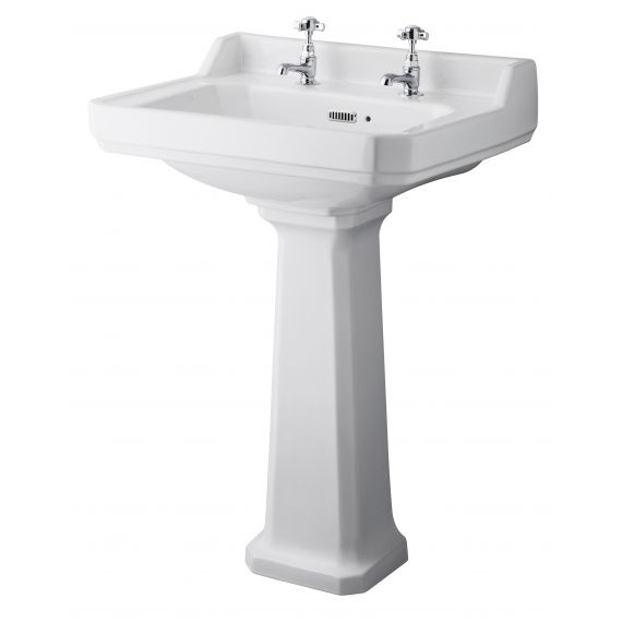 Hudson Reed Richmond 600mm 2TH Basin & Comfort Height Ped