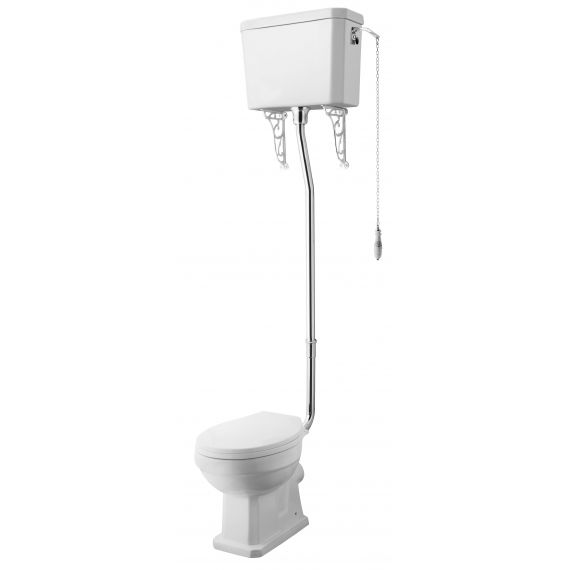 Nuie Carlton High Level Pan, Cistern & Flush Pipe Kit