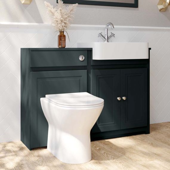 Classica 1170mm Combination Toilet & Basin Unit Charcoal Grey