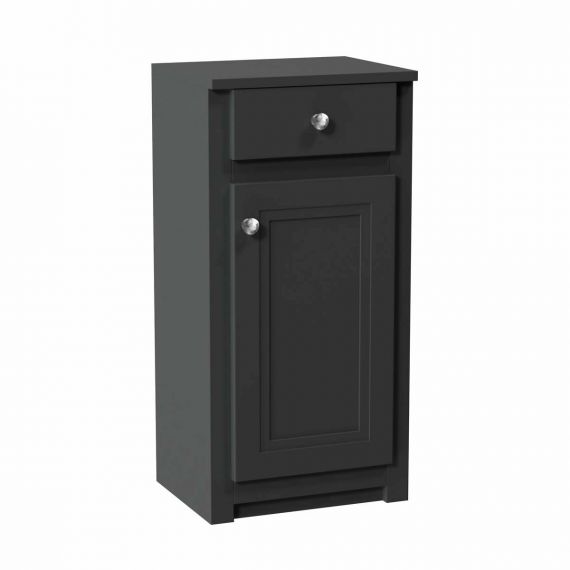 Scudo Classica 400 Side Cabinet With Drawer Charcoal Grey CLASSICA-400-SIDECAB-CHARGREY