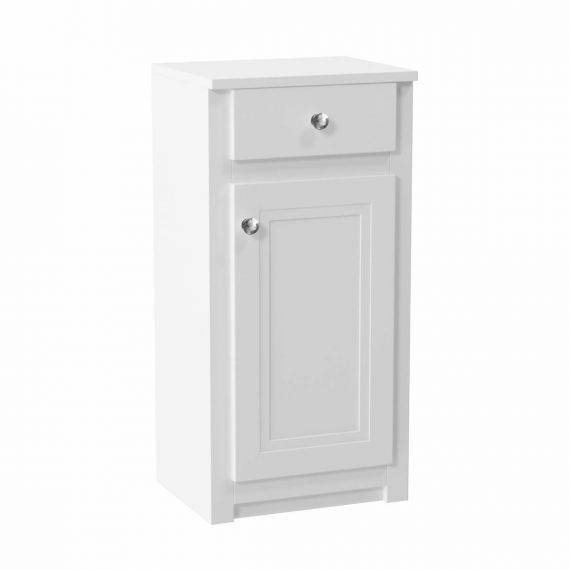 Scudo Classica 400 Side Cabinet With Drawer Chalk White CLASSICA-400-SIDECAB-CHWTE