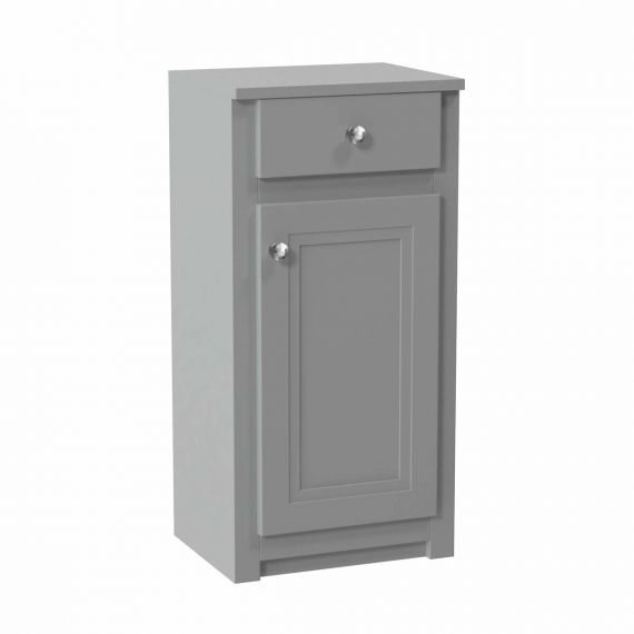 Scudo Classica 400 Side Cabinet With Drawer Stone Grey CLASSICA-400-SIDECAB-STGREY