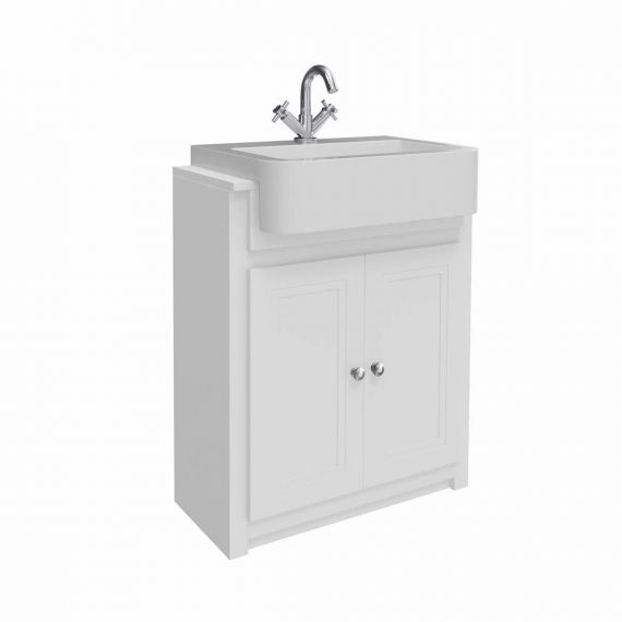 Scudo Classica Butler Traditional Floorstanding Vanity Unit With Belfast Basin White Rose