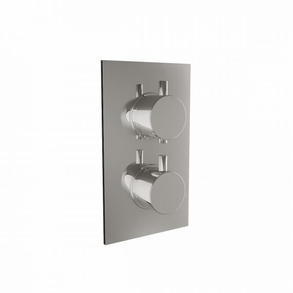 Scudo Twin Round Handle 2 Outlet Concealed Shower Valve With Diverter