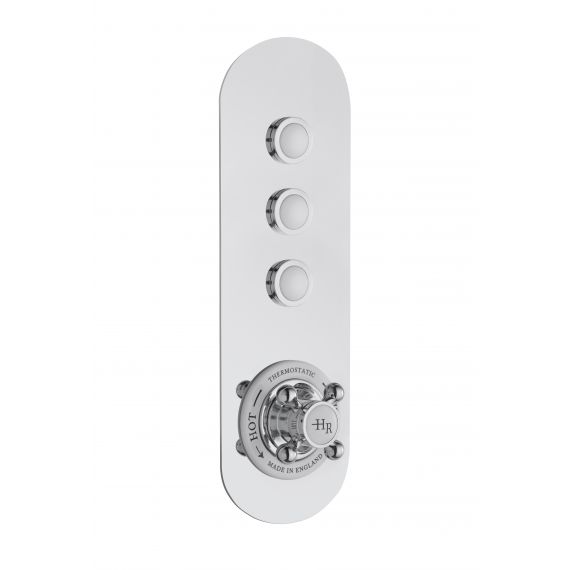 Hudson Reed Traditional Push Button Shower Valve (Triple Outlet)